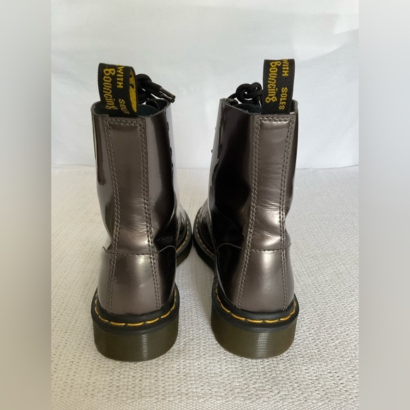 Dr. Martens Metallic Gray Ankle Boots - Picture 3 of 8